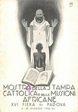 C8775) XVI FIERA DI PADOVA 1934 MOSTRA STAMPA CATTOLICA EMISSIONI AFRICANE. VG. 