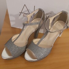 Scarpe donna Argento sandali plateau USATO COME NUOVO