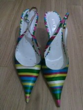 lotto 896 scarpe décolté sandali fantasia PITTI ORO n38