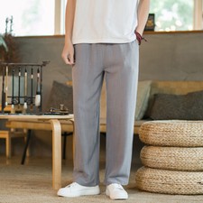 Wide Linen Mix Kung Fu Pants