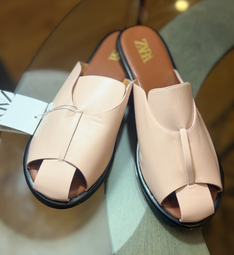 Zara women pink slide - zara,