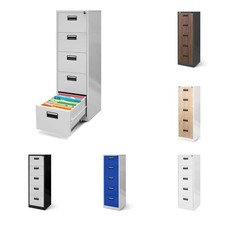 Armadio da Ufficio Armadietto Archivio Schedario Portadocumenti con 5 casseti