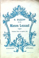 MANON LESCAUT. DRAMMA LIRICO