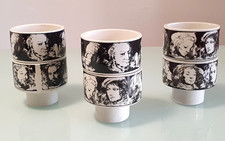 Pietro Annigoni Coppia Tazze Porcellana d'arte Eva Sud Vintage Anni 70