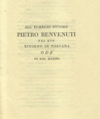 Rosini giovanni all egregio - rosini, all'egregio