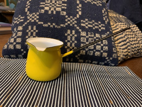 Vintage smaltato giallo mcm - giallo,