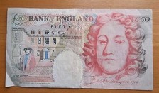 Banconota da Collezione 50 Sterline 50 Pound Fuori Uso