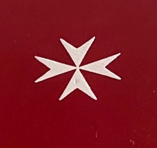 🔴 CROCE MALTA scatola moneta medaglia con storia Madonna Fileremo pelle e seta