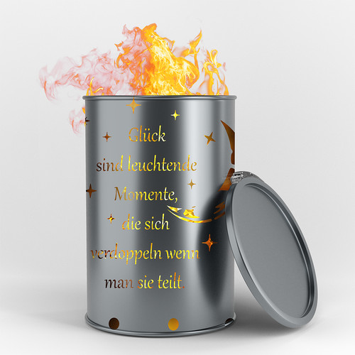Bidone fuoco felicità - bidone,
