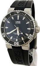 Orologio Uomo Automatico Oris Aquis Date 7653-04 Quadrante Nero 43mm Ottimo A4722