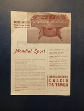 Regolamento Calcio Da Tavolo Balilla Calcetto Mondial Sport Busto Arsizio 