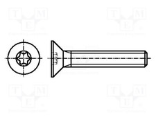 M3x6 Testa: piana Torx Vite
