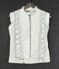 Gilet Kippys in pelle ricamato