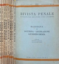 Rivista penale anno LXII - VII nuova serie, fasc 1-2, 3, 4-5, 6, 7-8, 9, 10-11,