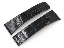 Cinturino OMEGA Constellation Quartz Ansa 24mm Deployante Black Pelle Alligatore