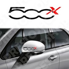 Adesivi 500 x Coppia 2pz Stickers Vinile per specchietto Calotta Auto Car
