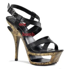 Sexy SANDALI PELLE tacco 14 n