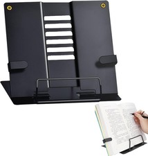 Ksvaye Leggio metallico da Letto Leggio da Tavolo per Libri 6 Altezze Regolabili