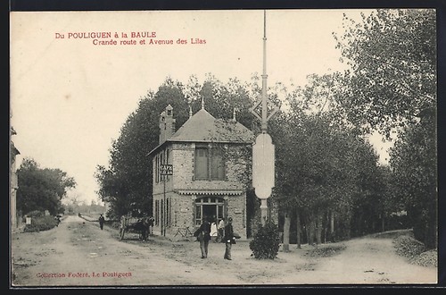 Cpa baule grande route et - baule,,