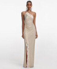 Abito In Pizzo Con Strass Champagne Di Self Portrait $1060 US 4 UK 8