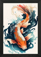 Carpe Koi Fish poster arte da