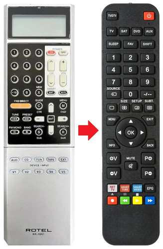 Telecomando adatto per - , rotel