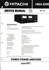 Manuale di servizio - Manuale di servizio per Hitachi HMA-8300