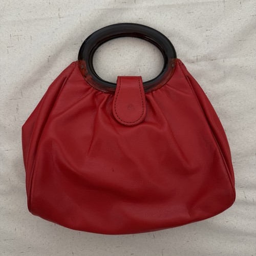 Borsa vintage rossa manico
