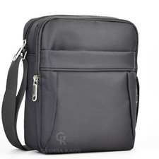 Borsa Borsello Uomo Tracolla Regolabile Tessuto Multitasche 88044