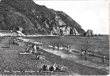 RIVA TRIGOSO Spiaggia di Levante 1961 CARTOLINA 