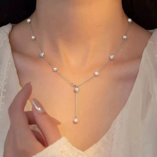 Collana catena donna perle