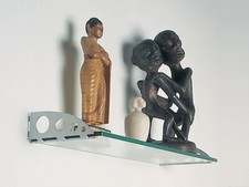 REGGIMENSOLA SUPPORTO BASE REGGI MENSOLA  X VETRO E LEGNO CM. 18/24 COPPIA 2 PZ