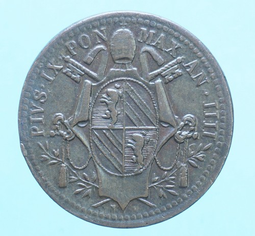 Pio baiocco 1849 roma - ix,