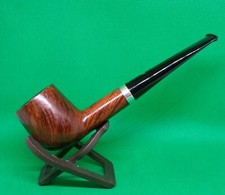 Pipa Luigi Viprati fatta a mano Billiard dritta con vera in argento 