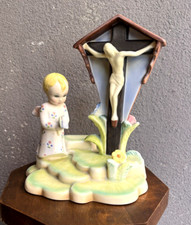 CROCIFISSO E ANGIOLETTO CERAMICA LENCI TORINO MARIA BALOSSI 1930 - CAT. N. 770