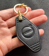 Portachiavi portachiavi logo auto in vera pelle bovina fatto a mano Volvo