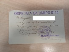 DOCUMENTO OSPEDALE DA CAMPO 0144 ZONA DI GUERRA 1916