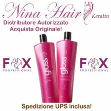 Fox Gloss Trattamento alla cheratina 2 X 1 Lt. Spedizione FedEx Incluso.