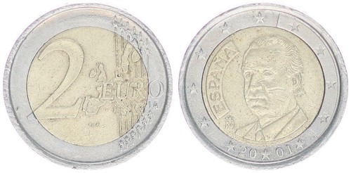 Euro spagna 2001 variante - euro, 2001,