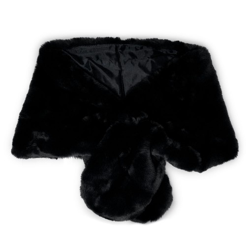 Stola pelliccia nera elegante
