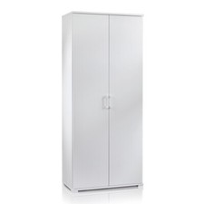 MOBILE ARMADIO MULTIUSO DISPENSA SCAFFALE 2 ANTE L90xP45xH195 CM COMPOS BIANCO