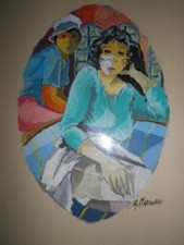 TRE DIPINTI TEMPERA SU CARTONCINO DELL'90 DI GIOVANNI MARANGHI (Firenze 1955)