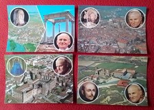 LOTE DE 4 POSTALES VISITA PAPA