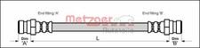 METZGER Tubo Del Freno Per