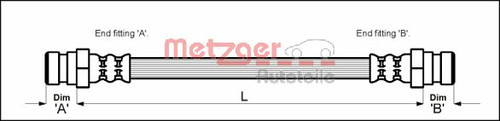Metzger tubo del freno - metzger,