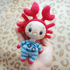 Handmade Amigurumi Crab Doll