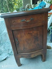 Comodino Anni '50 Lastronato In Mogano, Con Bordino Ad Intarsio.con Cassettino 