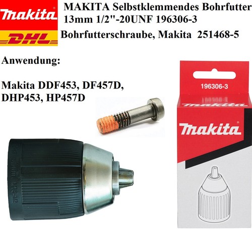 Mandrino makita 13mm - 13mm, +