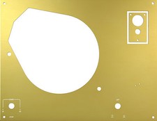 Piastra di copertura face plate per Thorens TD145 146 147 160 165 166 oro anodizzato