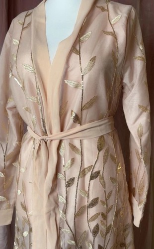 Abaya aperto beige oro